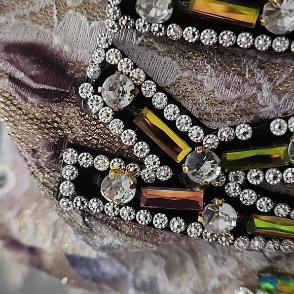 KISS Hat/ Baseball Cap Adjustable. Clear & Multi Colored Rhinestones - Picture 6 of 6